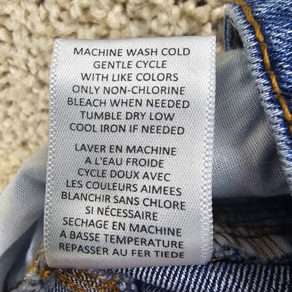 Tinseltown Juniors' High Rise Straight Leg Distressed Medium Wash Jeans Size 13 - Picture 10 of 15